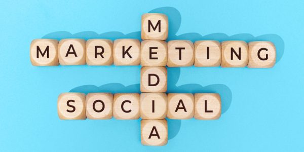 Social Media Marketing words on wooden blocks